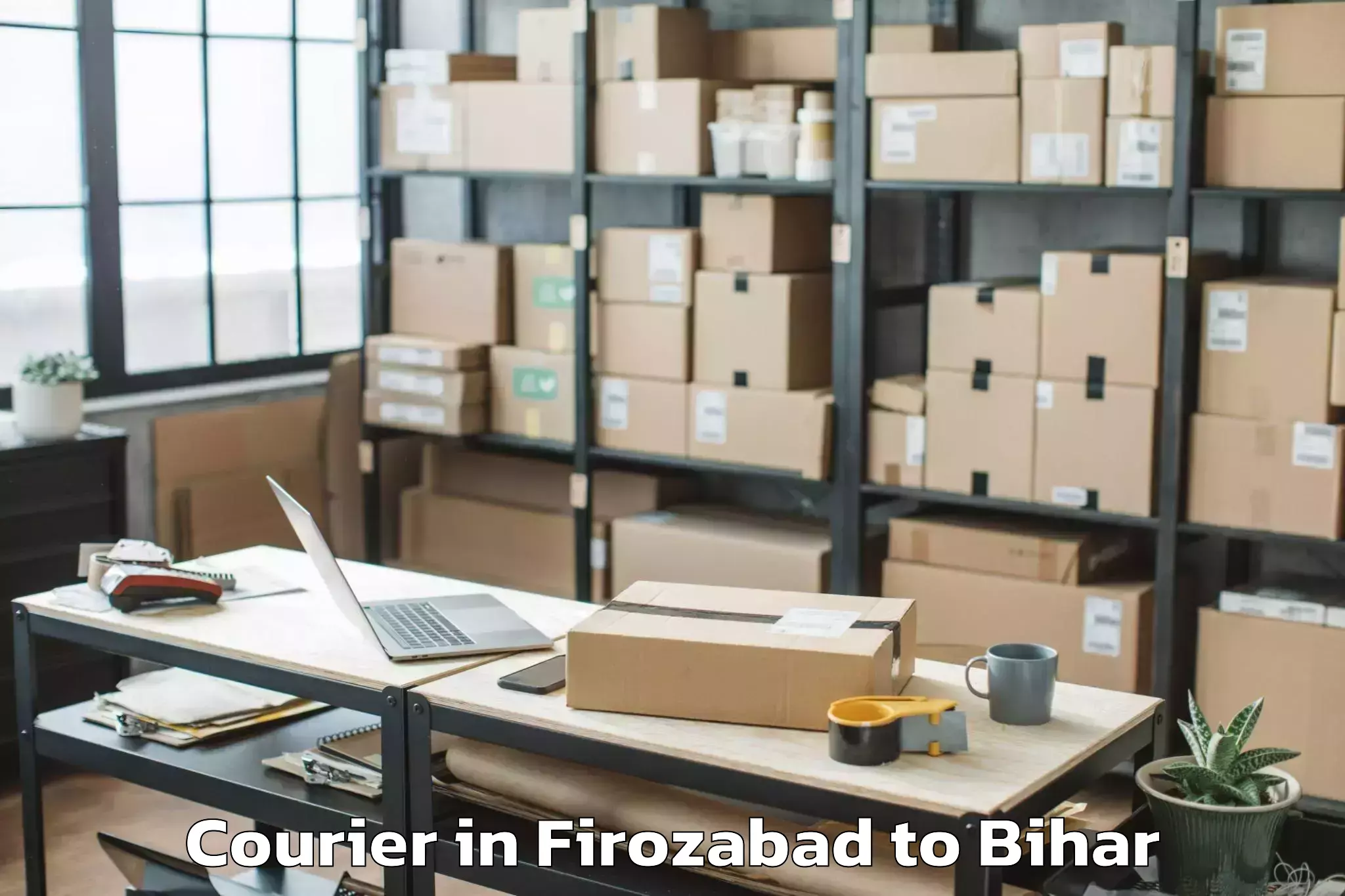 Expert Firozabad to Ladania Courier